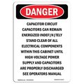 Signmission Safety Sign, OSHA Danger, 14" Height, Aluminum, Capacitor Circuit Capacitors Can, Portrait OS-DS-A-1014-V-2275